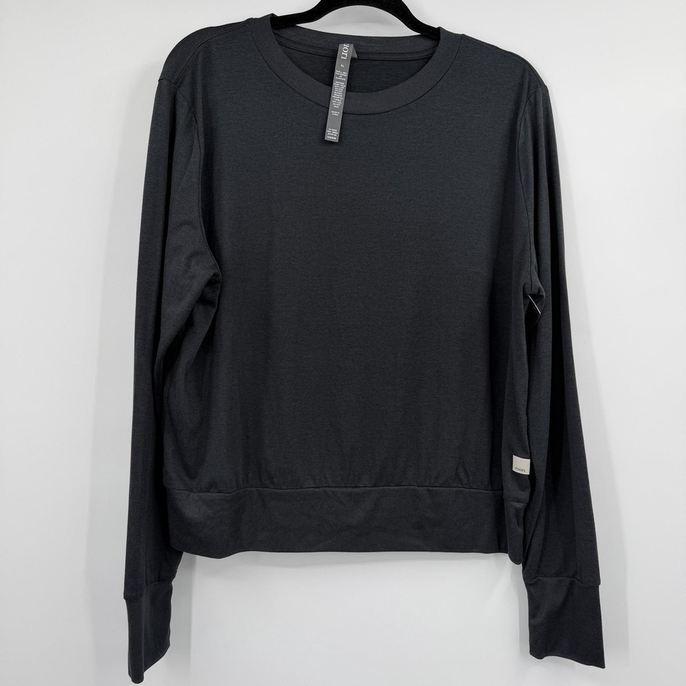 Vuori Daydream Crew Womens XL Gray Crew Neck Long Sleeve Stretch Relaxed